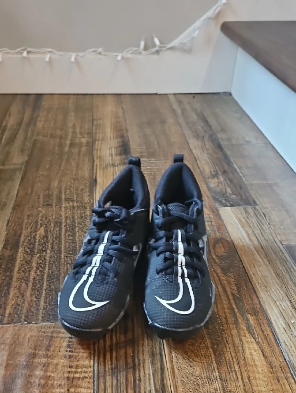 Nike Kids Black and Gray Alpha Menace 3‎ Shark Football Cleats